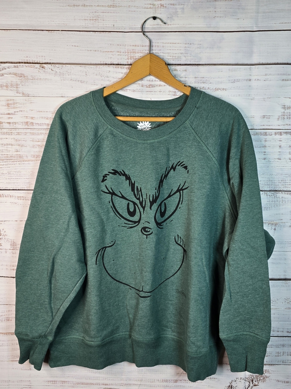 The Grinch Dr. Seuss Green Graphic Crewneck Sweatshirt Size XXL
